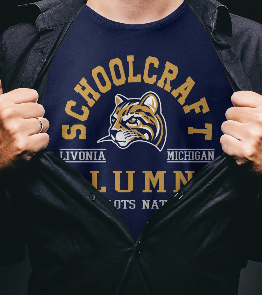 Schoolcraft College Alumni Ocelots Nation Livonia Michigan T-Shirt