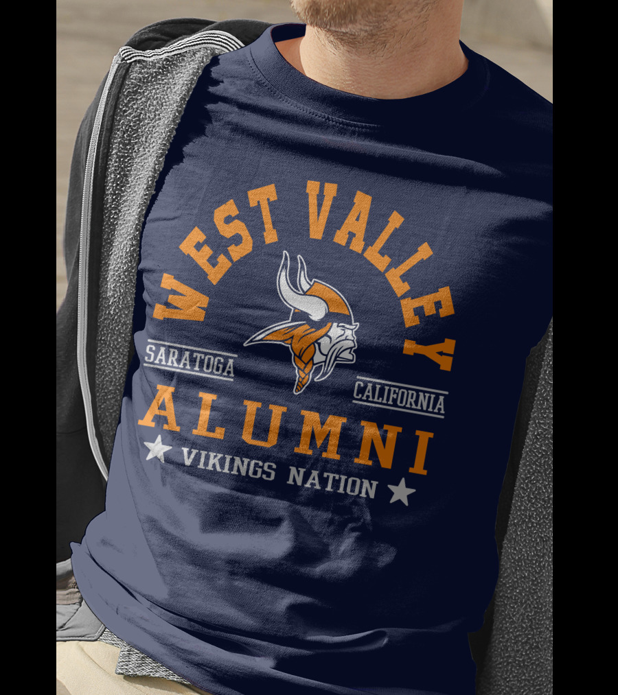 West Valley Alumni Saratoga California Vikings Nation T-Shirt