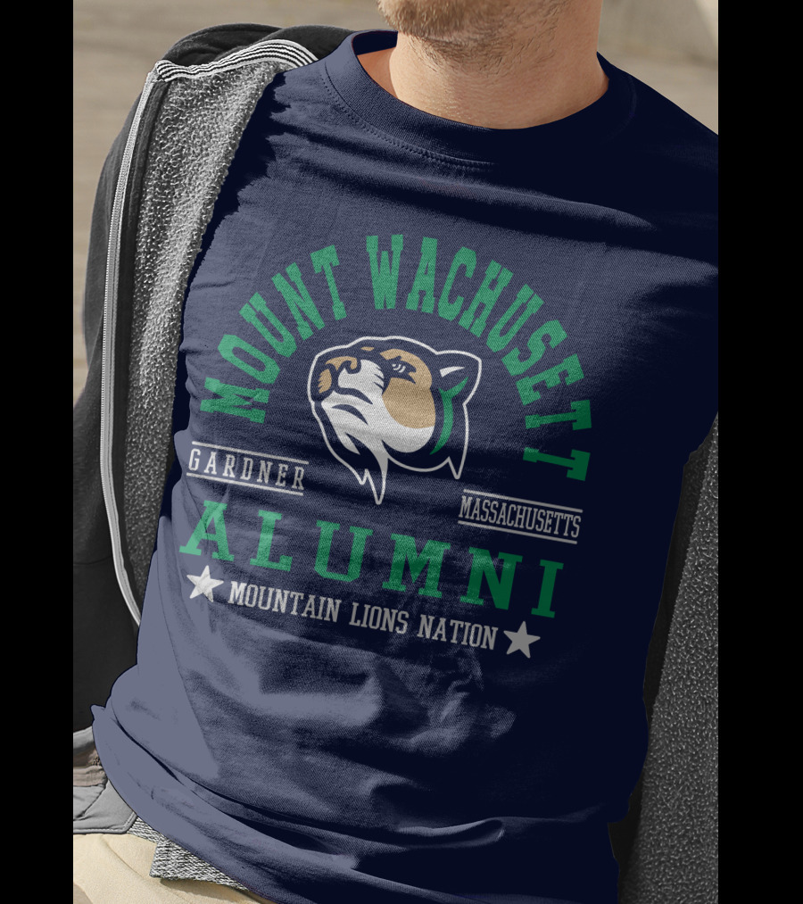 Mount Wachusett Alumni Gardner Massachusetts Mountain Lions Nation T-Shirt