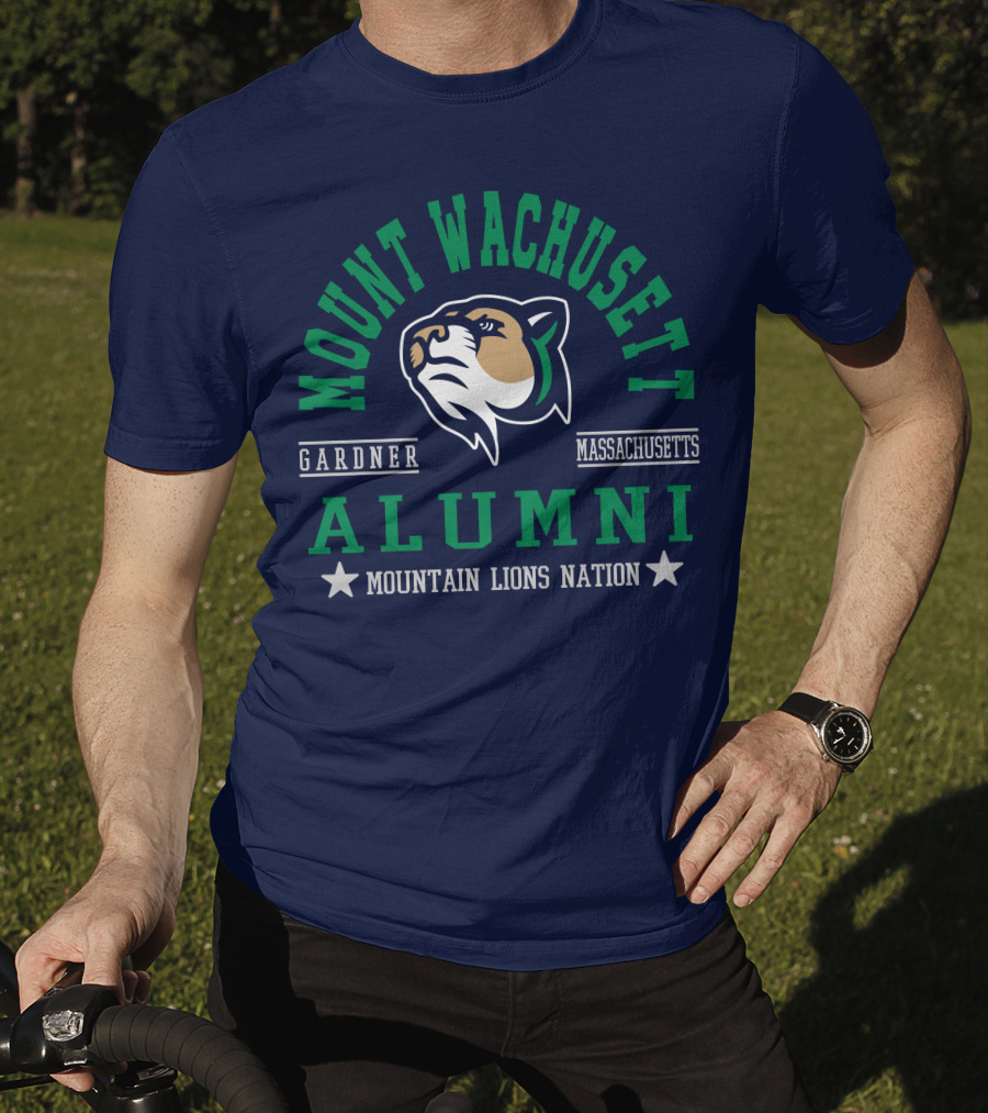 Mount Wachusett Alumni Gardner Massachusetts Mountain Lions Nation T-Shirt