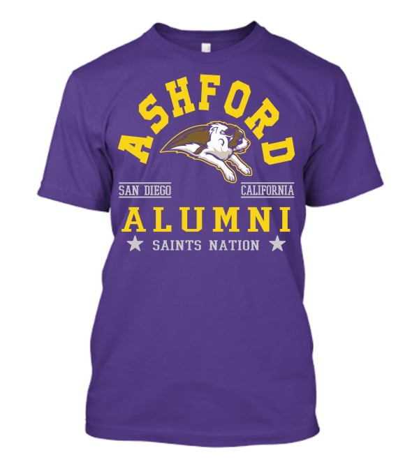 Ashford Alumni San Diego California Saints Nation T-Shirt