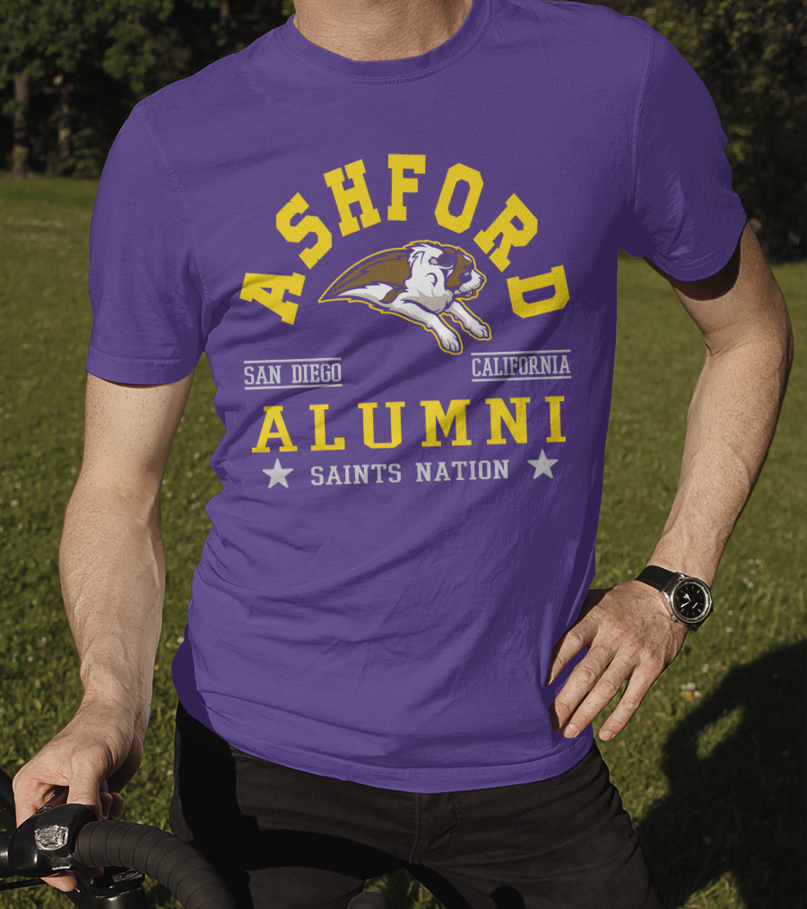 Ashford Alumni San Diego California Saints Nation T-Shirt