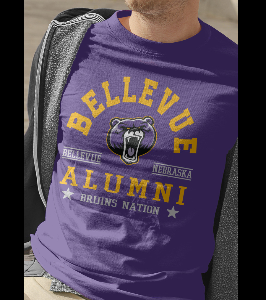 Bellevue Nebraska Alumni Bruins Nation Bear T-Shirt