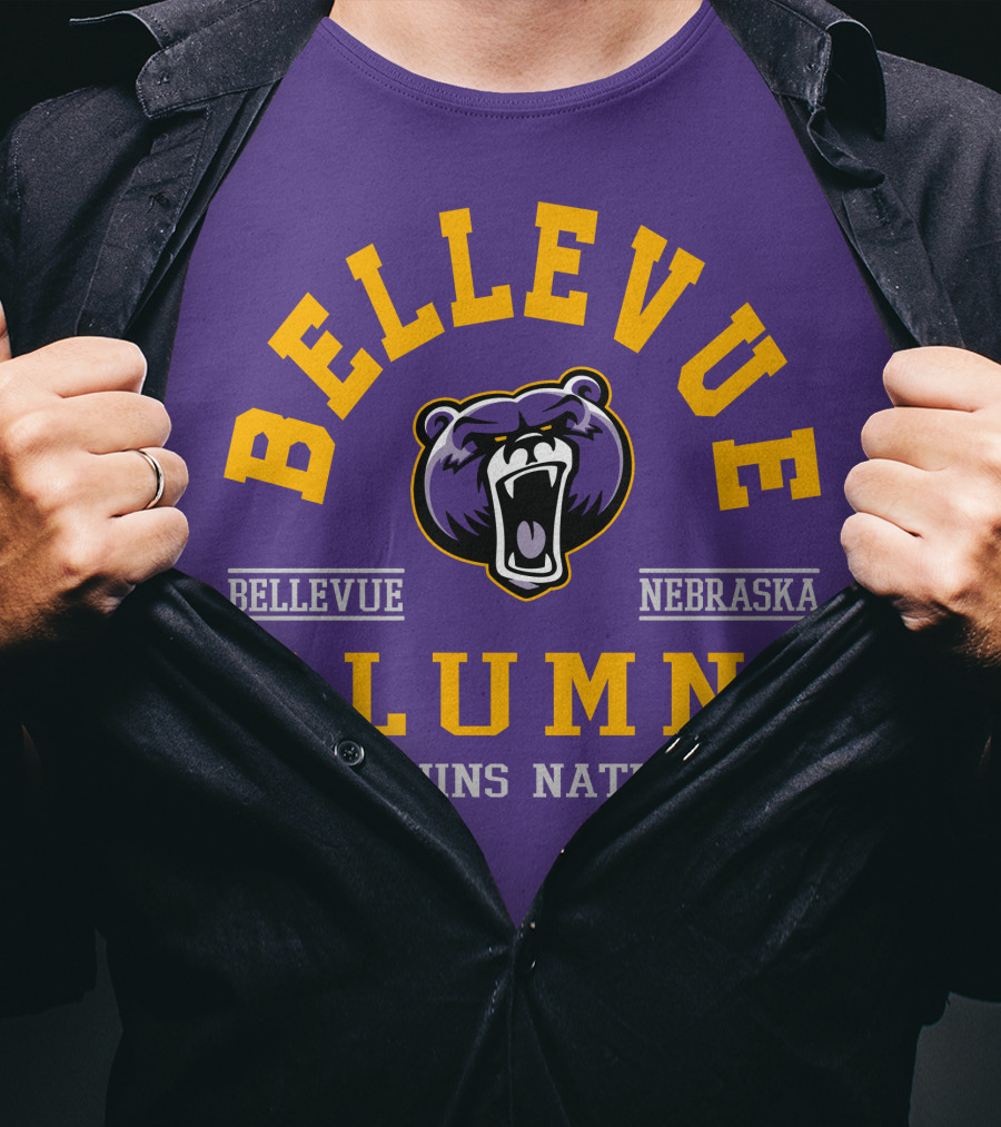 Bellevue Nebraska Alumni Bruins Nation Bear T-Shirt