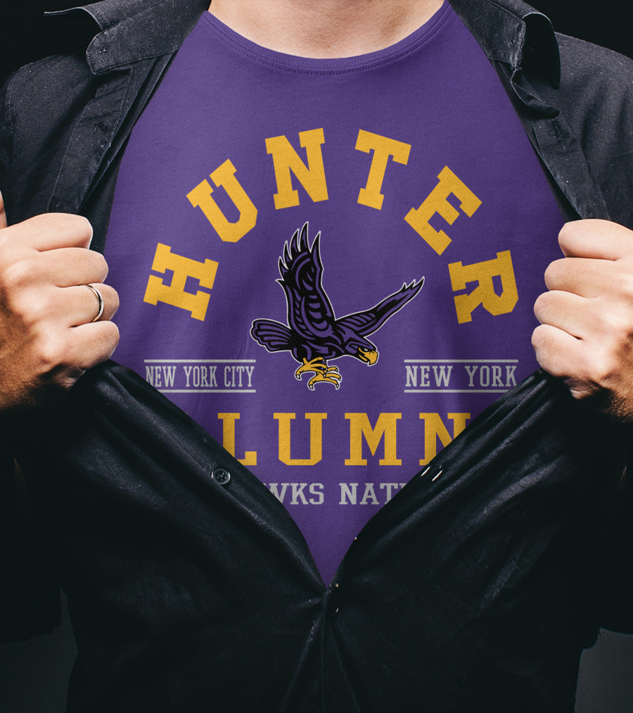 Hunter College New York City Hawks Alumni Nation T-Shirt