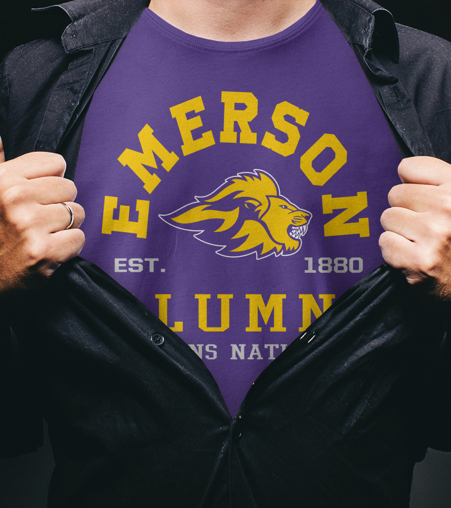 Emerson Alumni Lions Nation Est. 1880 T-Shirt