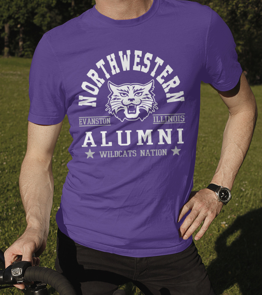 Northwestern Wildcats Alumni Evanston Illinois Nation T-Shirt