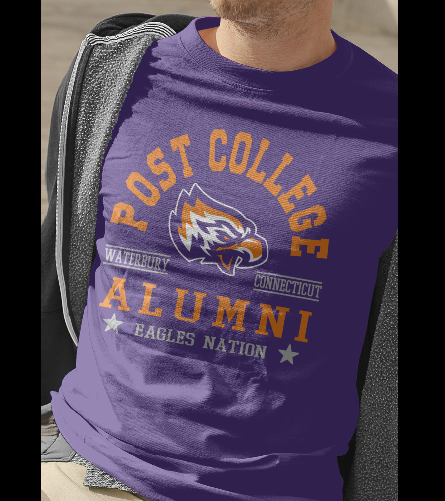 Post College Alumni Waterbury Connecticut Eagles Nation T-Shirt