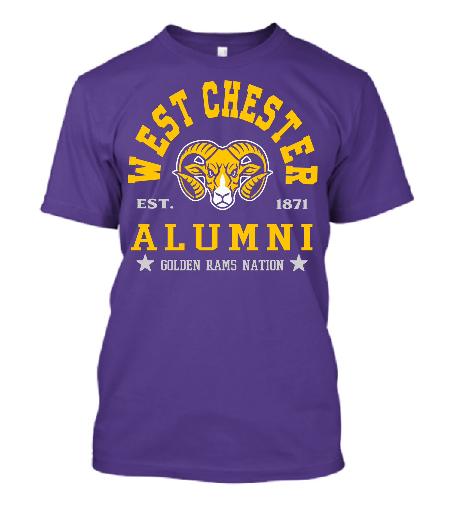 West Chester Alumni Est. 1871 Golden Rams Nation T-Shirt