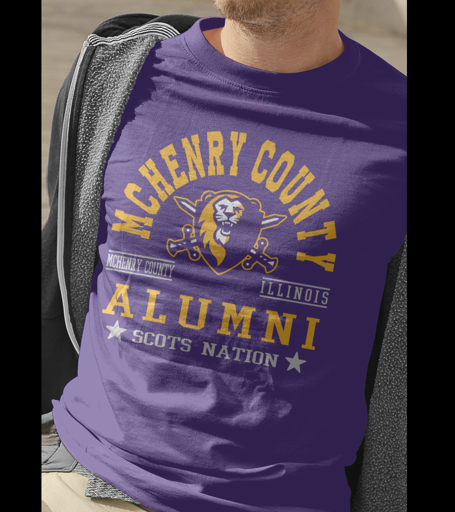 McHenry County Illinois Alumni Scots Nation Lion Crest T-Shirt