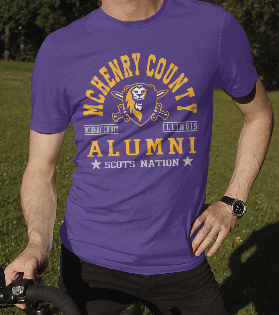 McHenry County Illinois Alumni Scots Nation Lion Crest T-Shirt