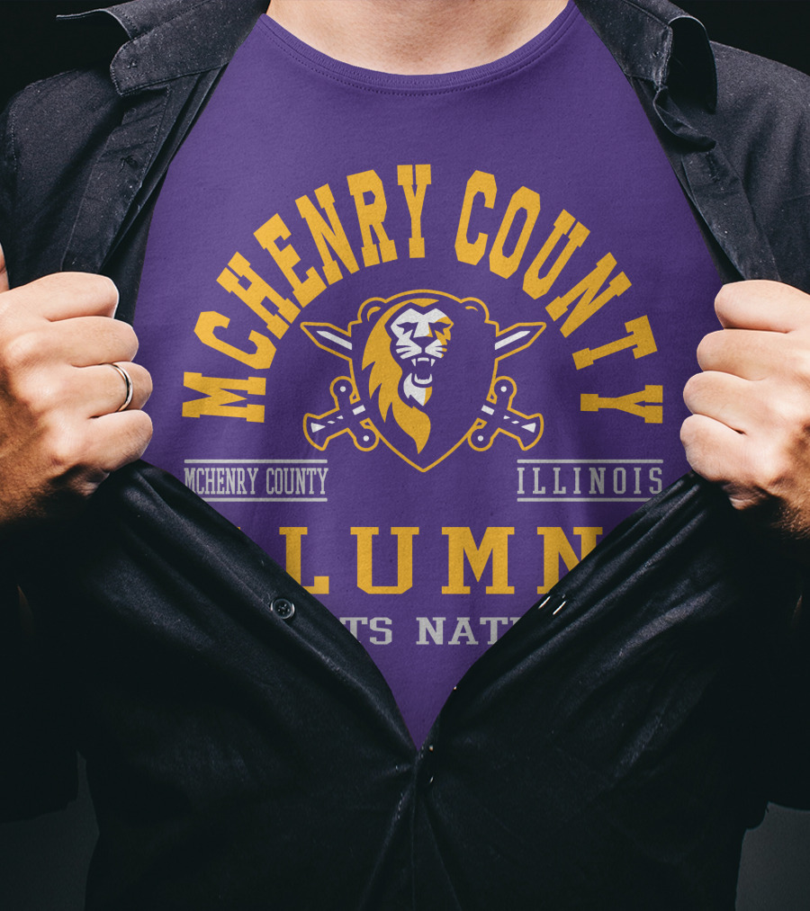McHenry County Illinois Alumni Scots Nation Lion Crest T-Shirt