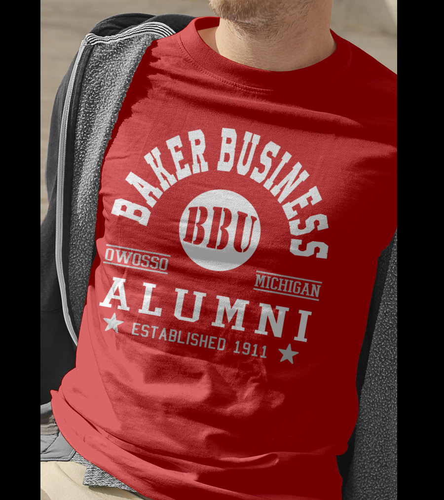 Baker Business BBU Alumni Owosso Michigan Established 1911 T-Shirt