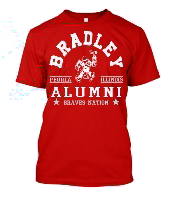 Bradley Alumni Peoria Illinois Braves Nation T-Shirt