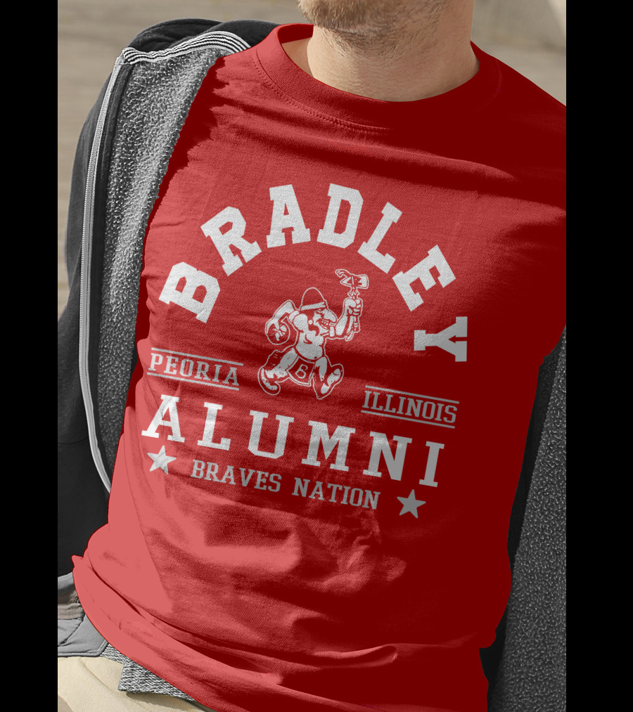 Bradley Alumni Peoria Illinois Braves Nation T-Shirt