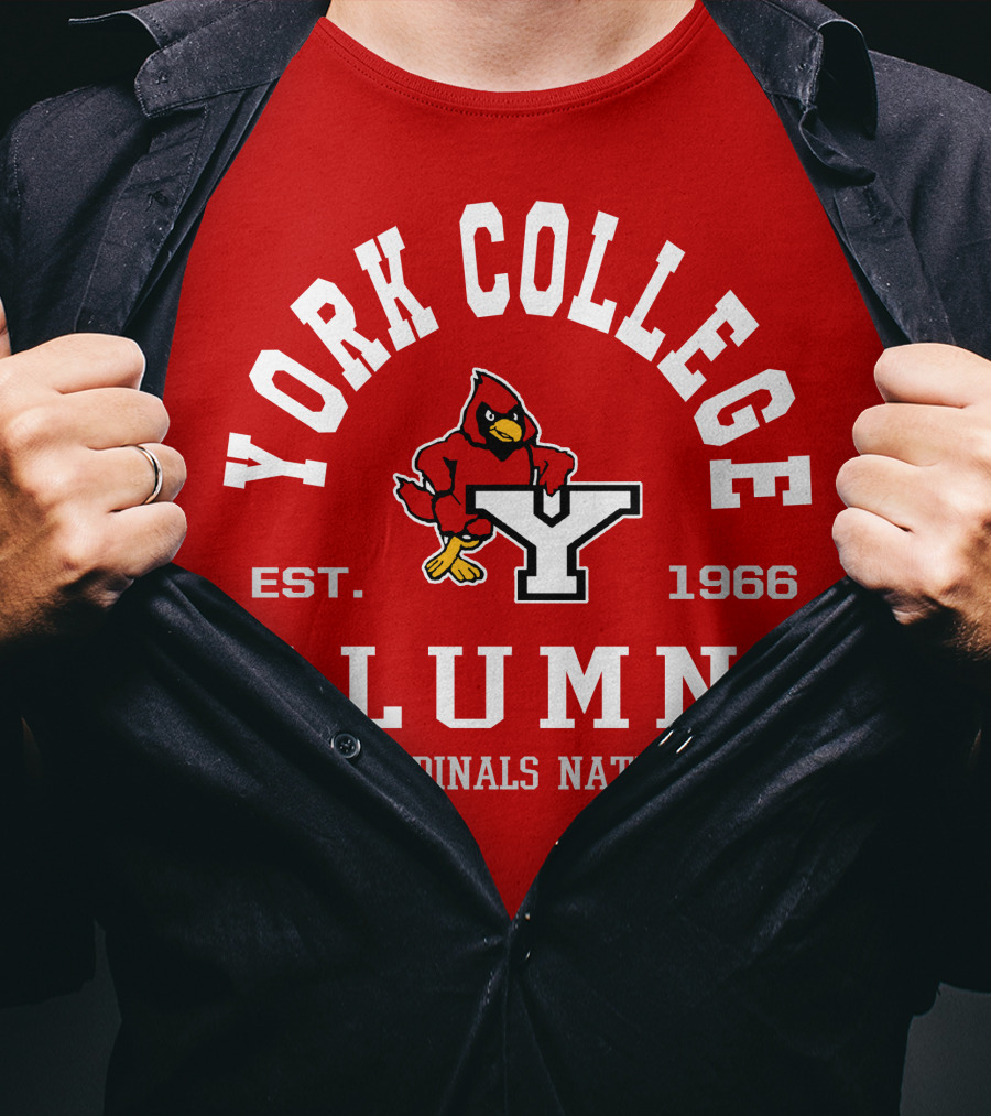 York College Alumni Cardinals Nation Est. 1966 T-Shirt