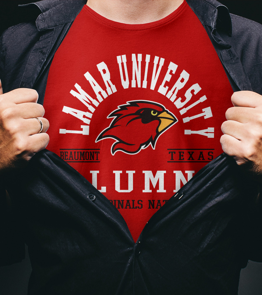 Lamar University Alumni Beaumont Texas Cardinals Nation T-Shirt
