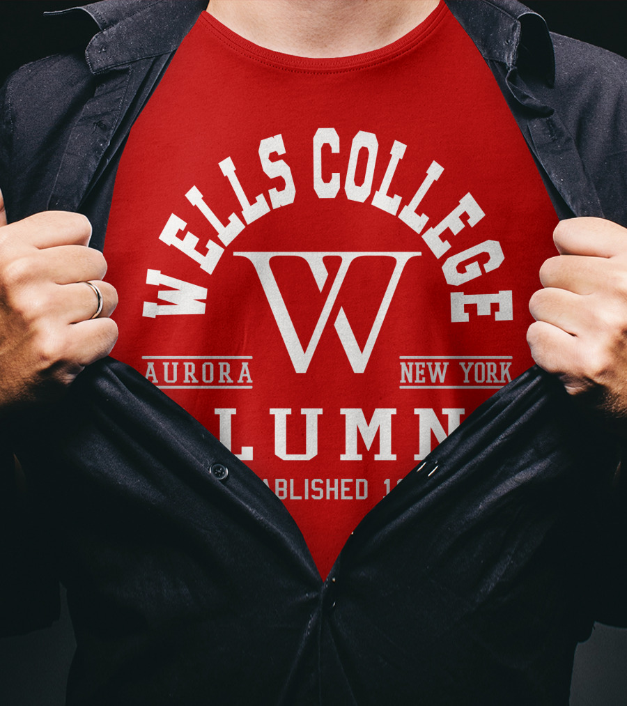 Wells College Alumni Aurora New York Established 1868 T-Shirt