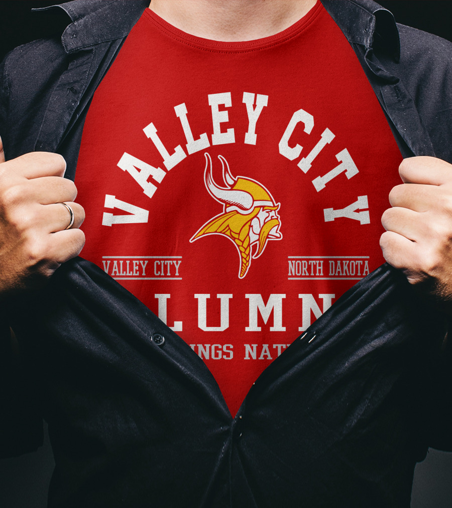 Valley City North Dakota Alumni Vikings Nation T-Shirt