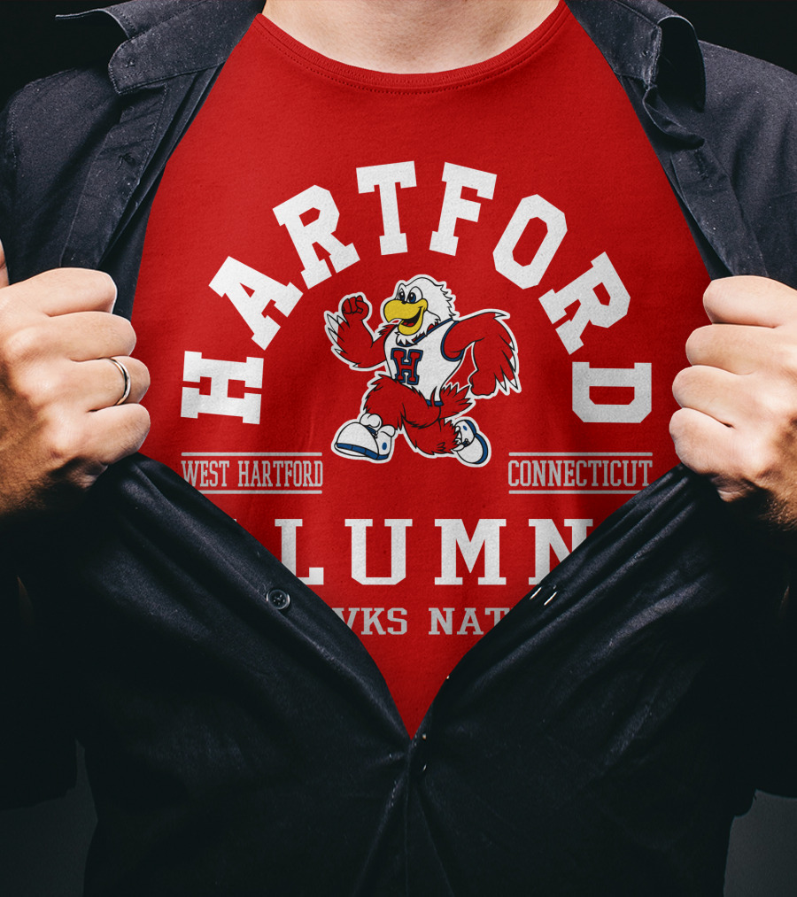 Hartford West Hartford Connecticut Alumni Hawks Nation T-Shirt