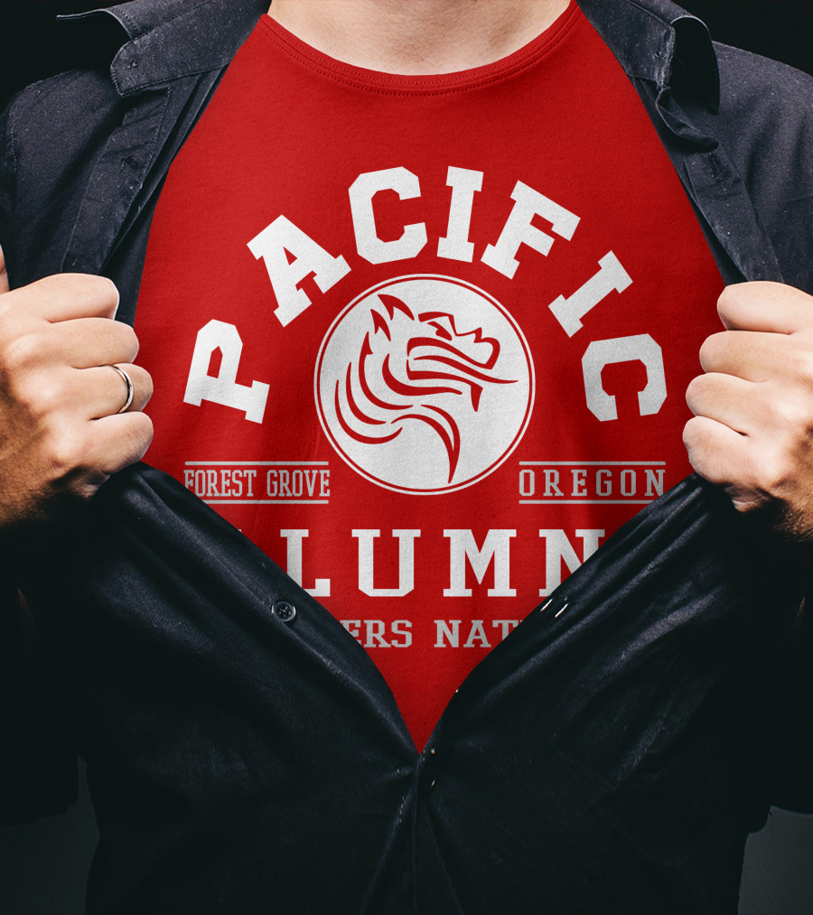 Pacific Alumni Forest Grove Oregon Boxers Nation T-Shirt