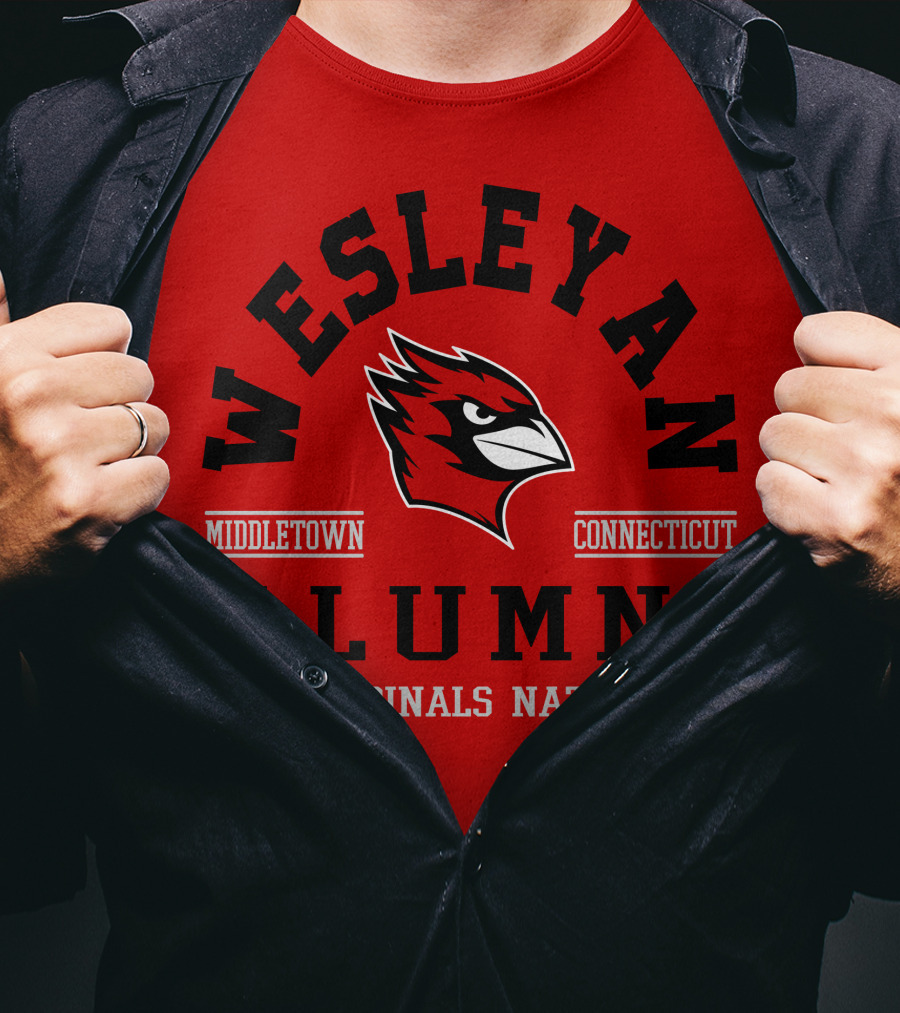 Wesleyan Alumni Middletown Connecticut Cardinals Nation T-Shirt