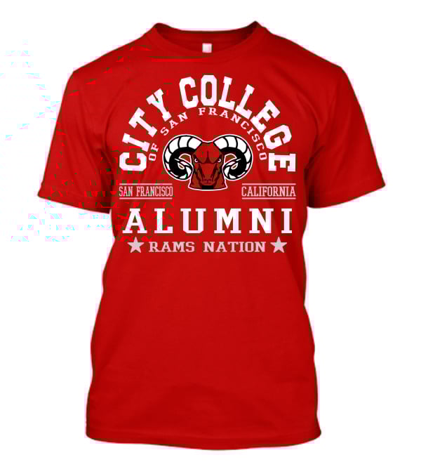 City College Of San Francisco California Alumni Rams Nation T-Shirt