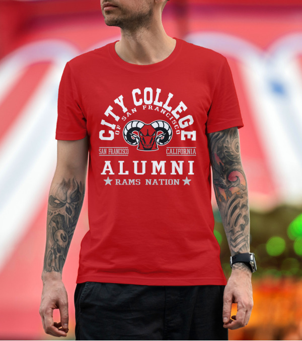 Premium T-Shirt: City College of San Francisco California Alumni Rams Nation T-Shirt City College of San Francisco California Alumni Rams Nation T-Shirt