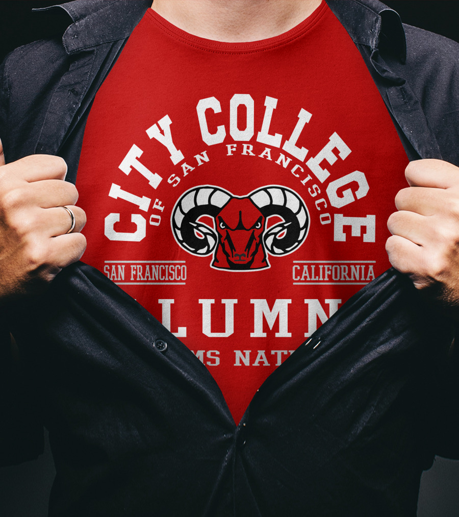 City College Of San Francisco California Alumni Rams Nation T-Shirt