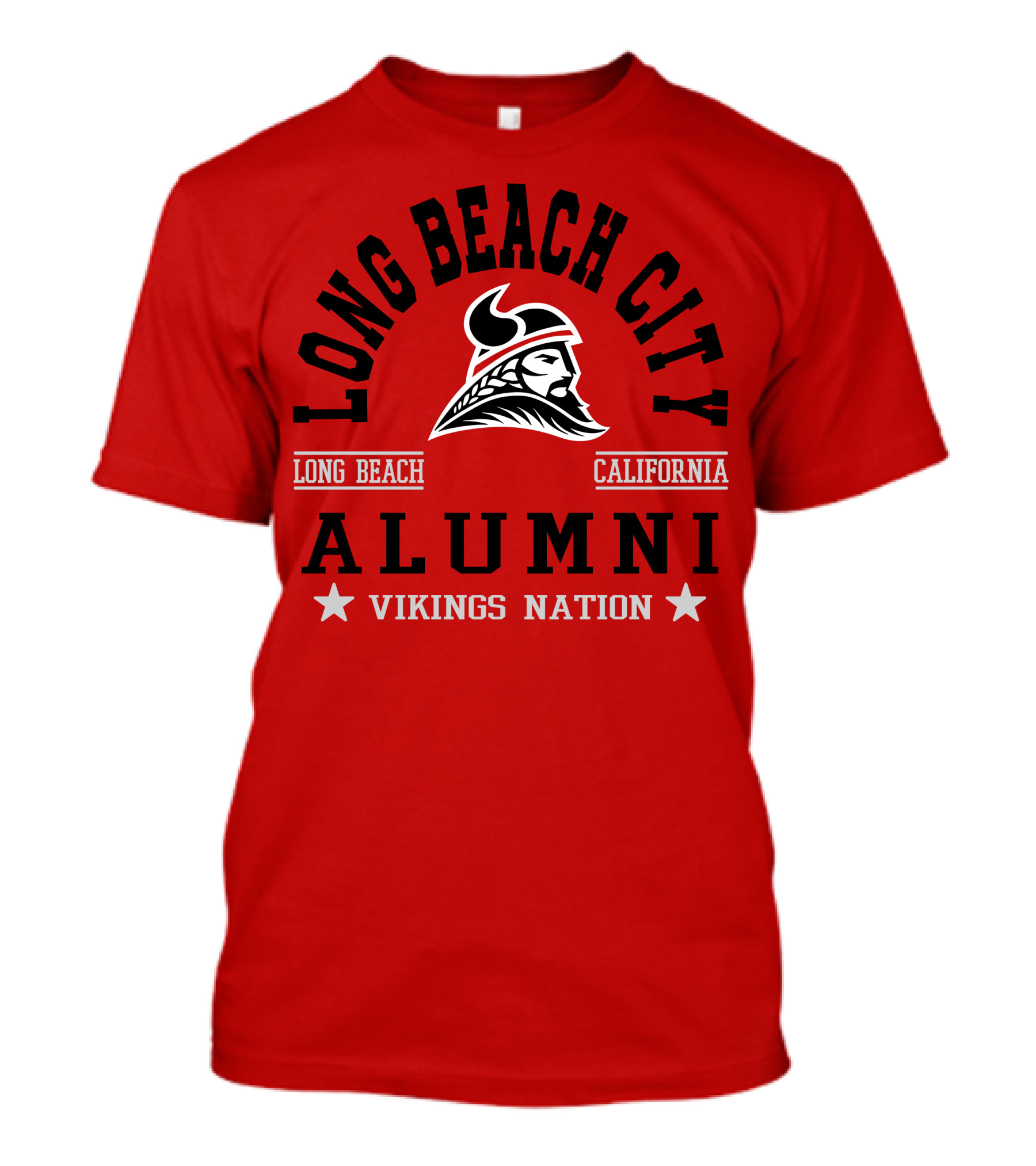 Long Beach City Alumni Vikings Nation California T-Shirt