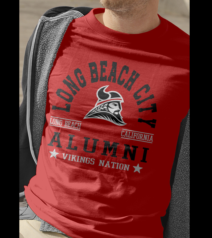 Long Beach City Alumni Vikings Nation California T-Shirt