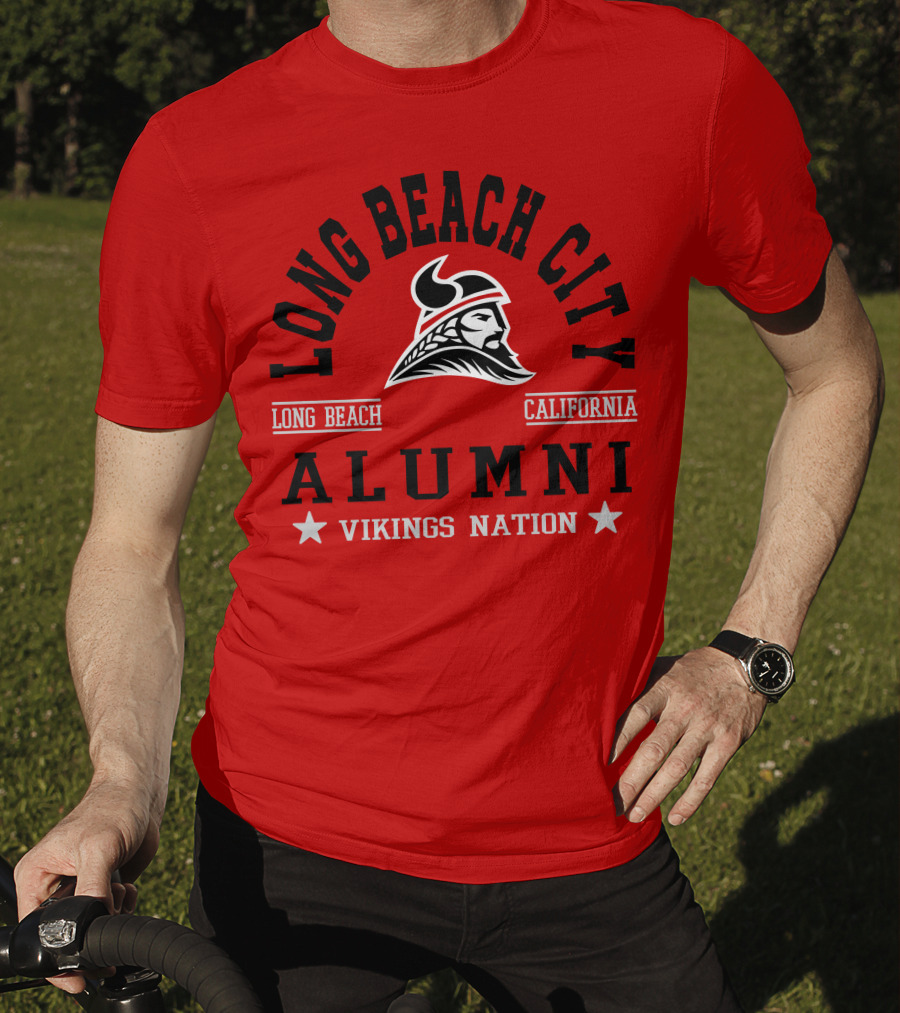 Long Beach City Alumni Vikings Nation California T-Shirt
