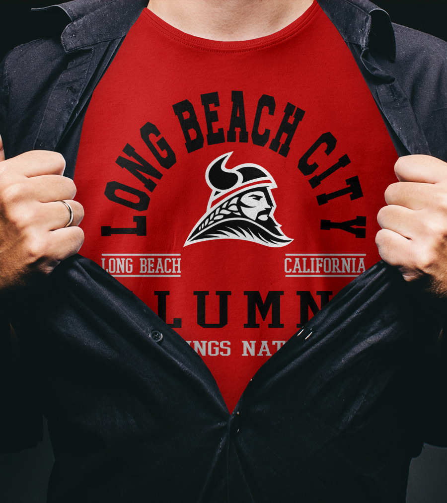 Long Beach City Alumni Vikings Nation California T-Shirt