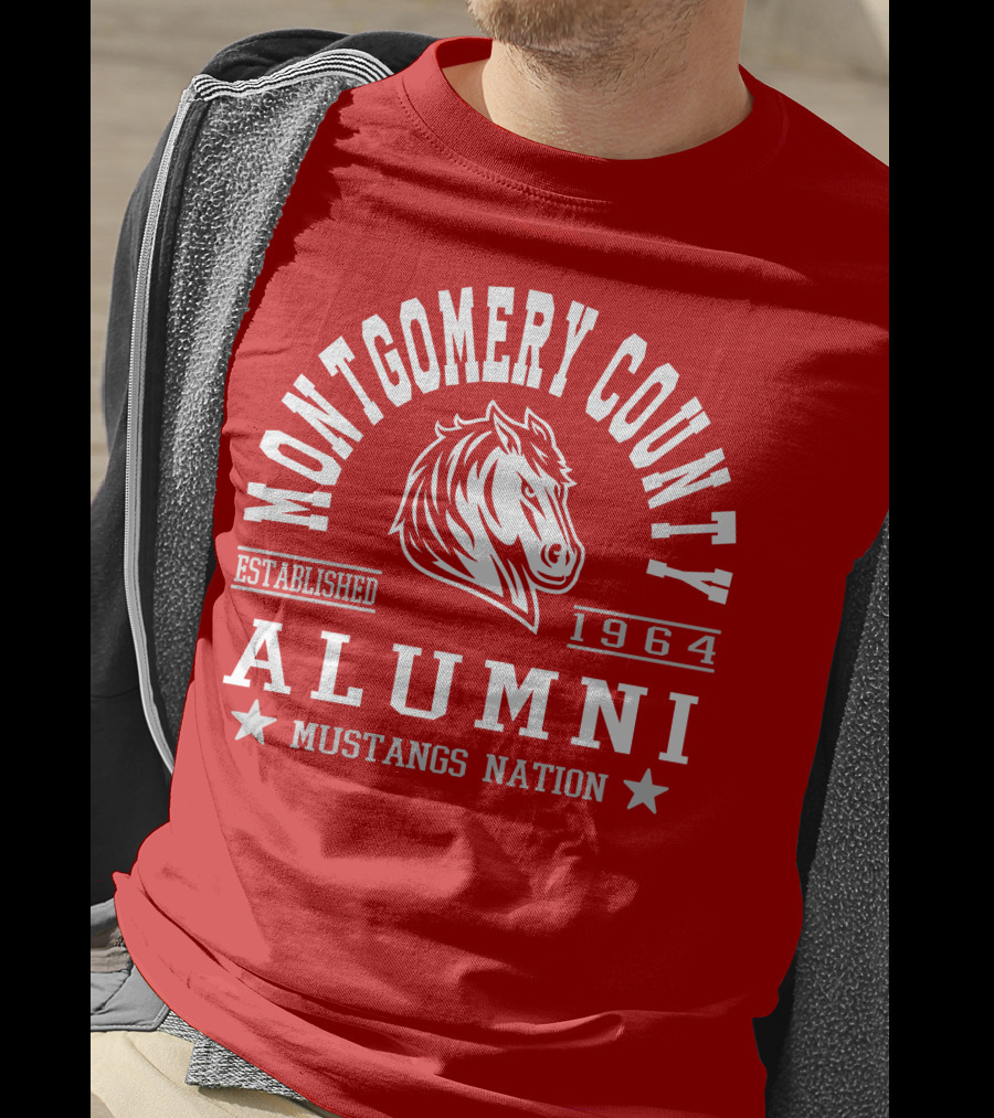 Montgomery County Alumni Mustangs Nation Established 1964 T-Shirt
