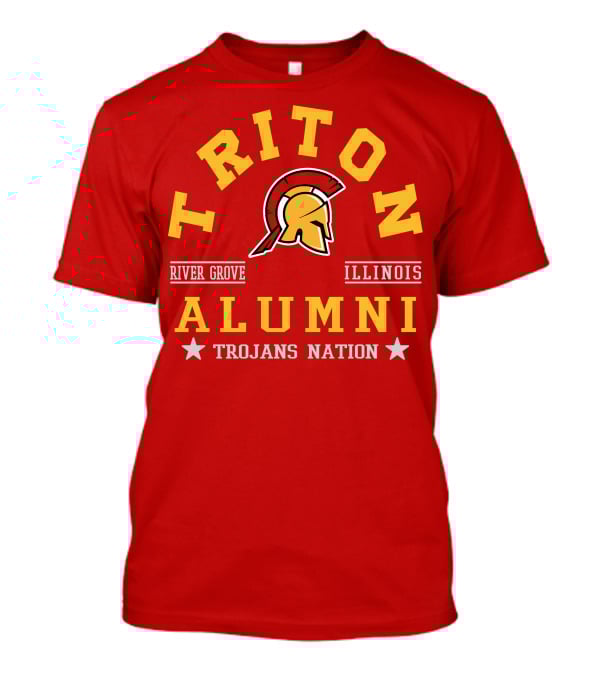 Triton Alumni River Grove Illinois Trojans Nation T-Shirt