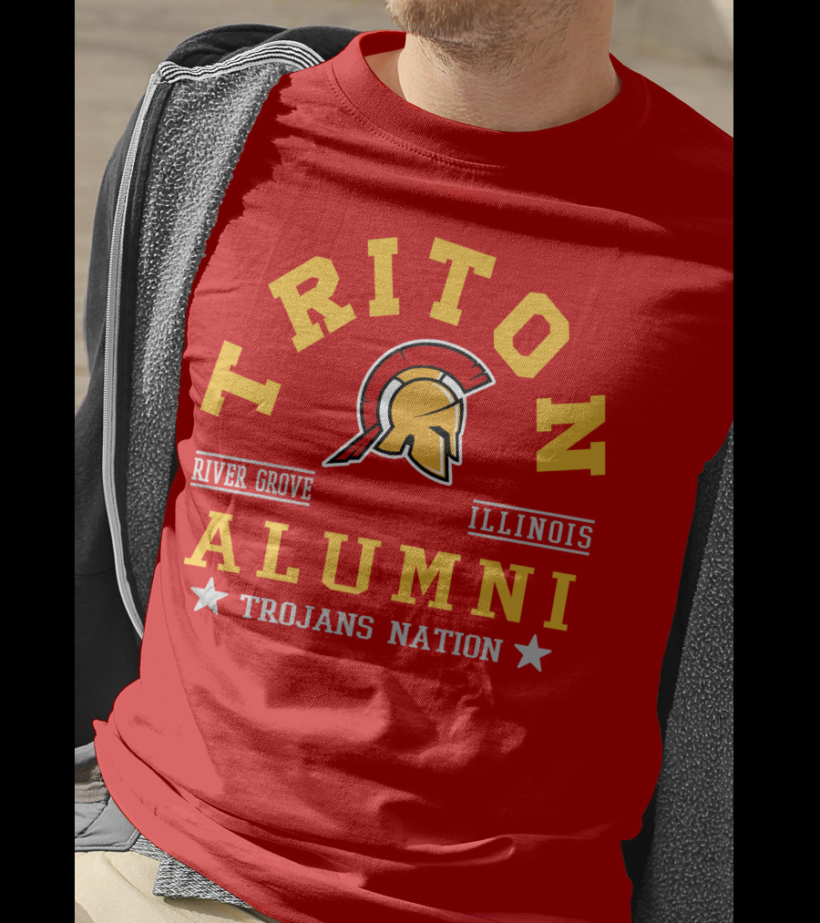 Triton Alumni River Grove Illinois Trojans Nation T-Shirt