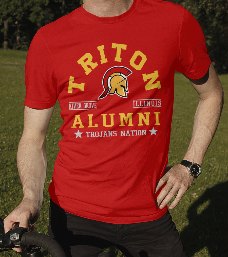 Triton Alumni River Grove Illinois Trojans Nation T-Shirt