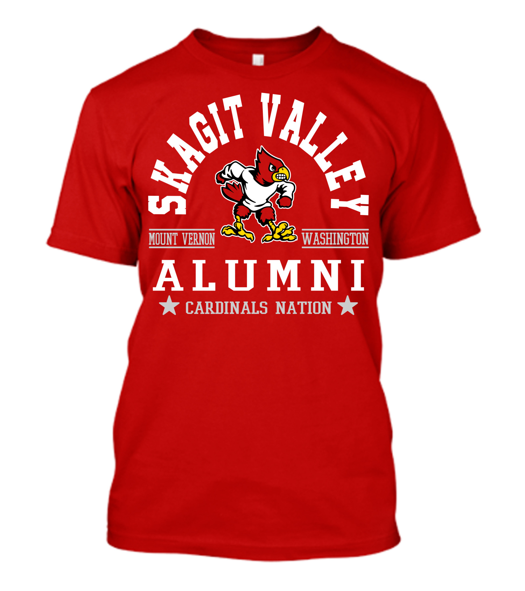 Skagit Valley Alumni Mount Vernon Washington Cardinals Nation T-Shirt