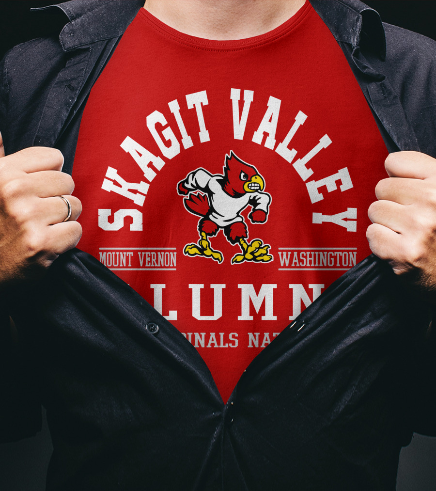 Skagit Valley Alumni Mount Vernon Washington Cardinals Nation T-Shirt