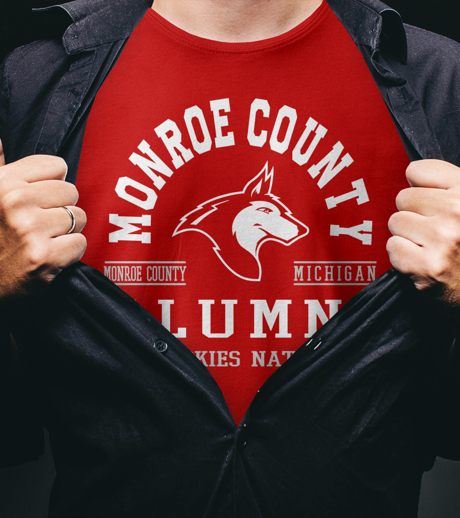 Monroe County Michigan Alumni Huskies Nation T-Shirt