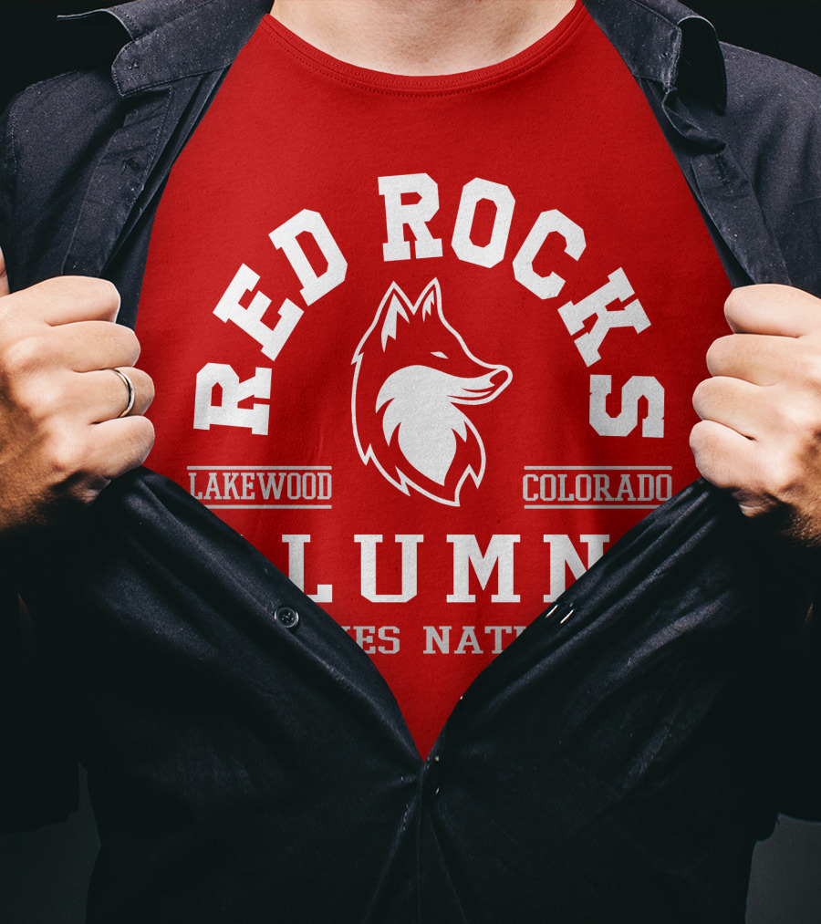 Red Rocks Alumni Lakewood Colorado Foxes Nation T-Shirt