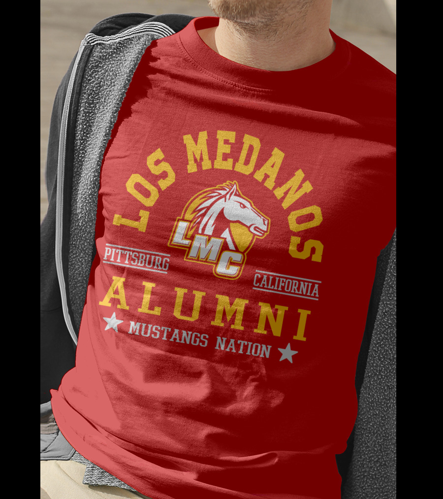 Los Medanos Pittsburg California LMC Alumni Mustangs Nation T-Shirt