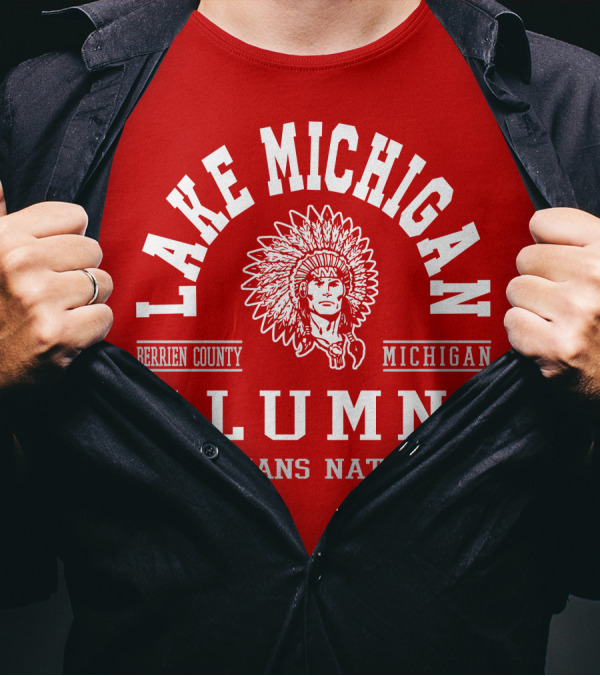 Lake Michigan Berrien County Alumni Indians Nation T-Shirt