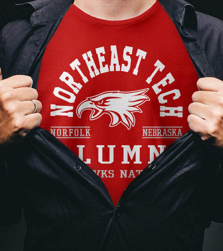 Northeast Tech Norfolk Nebraska Alumni Hawks Nation T-Shirt
