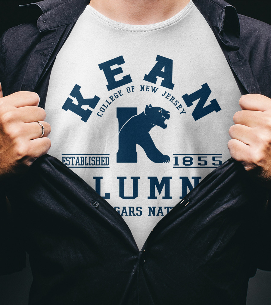 Kean College Of New Jersey Alumni Established 1855 Cougars Nation T-Shirt