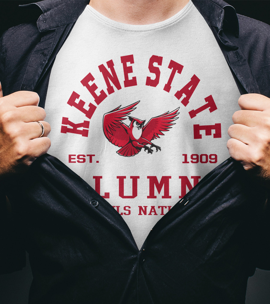 Keene State College Alumni Owls Nation Est. 1909 Red Owl T-Shirt