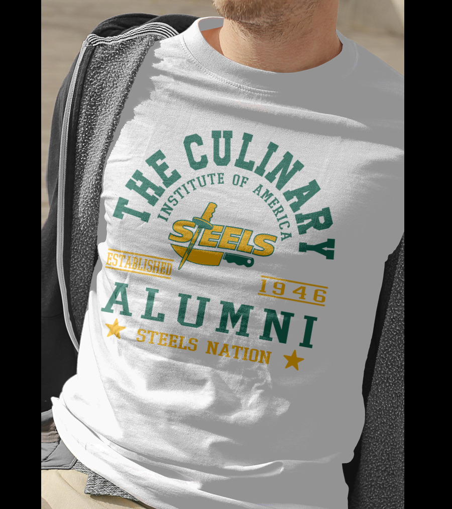 The Culinary Institute Of America Steels Nation Alumni Established 1946 T-Shirt