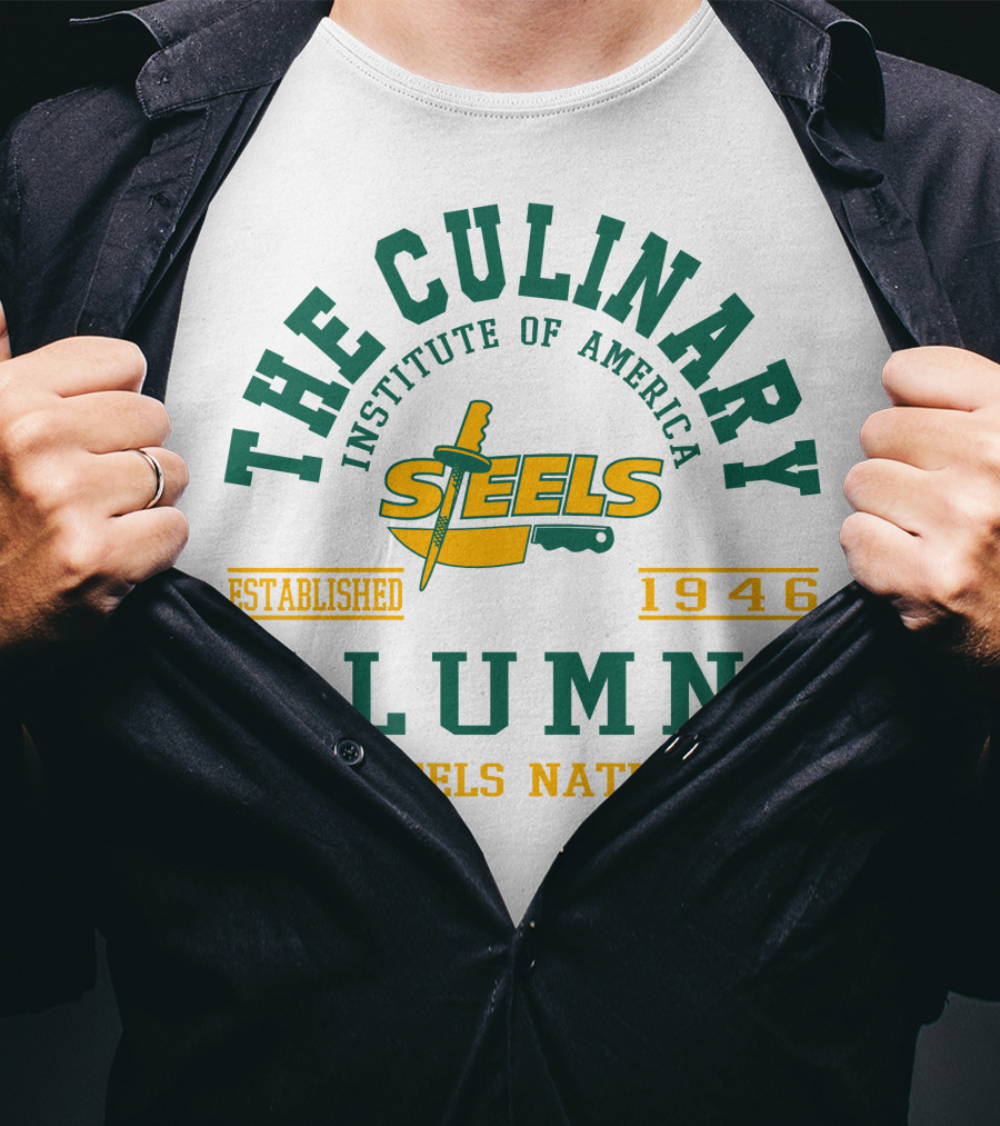 The Culinary Institute Of America Steels Nation Alumni Established 1946 T-Shirt