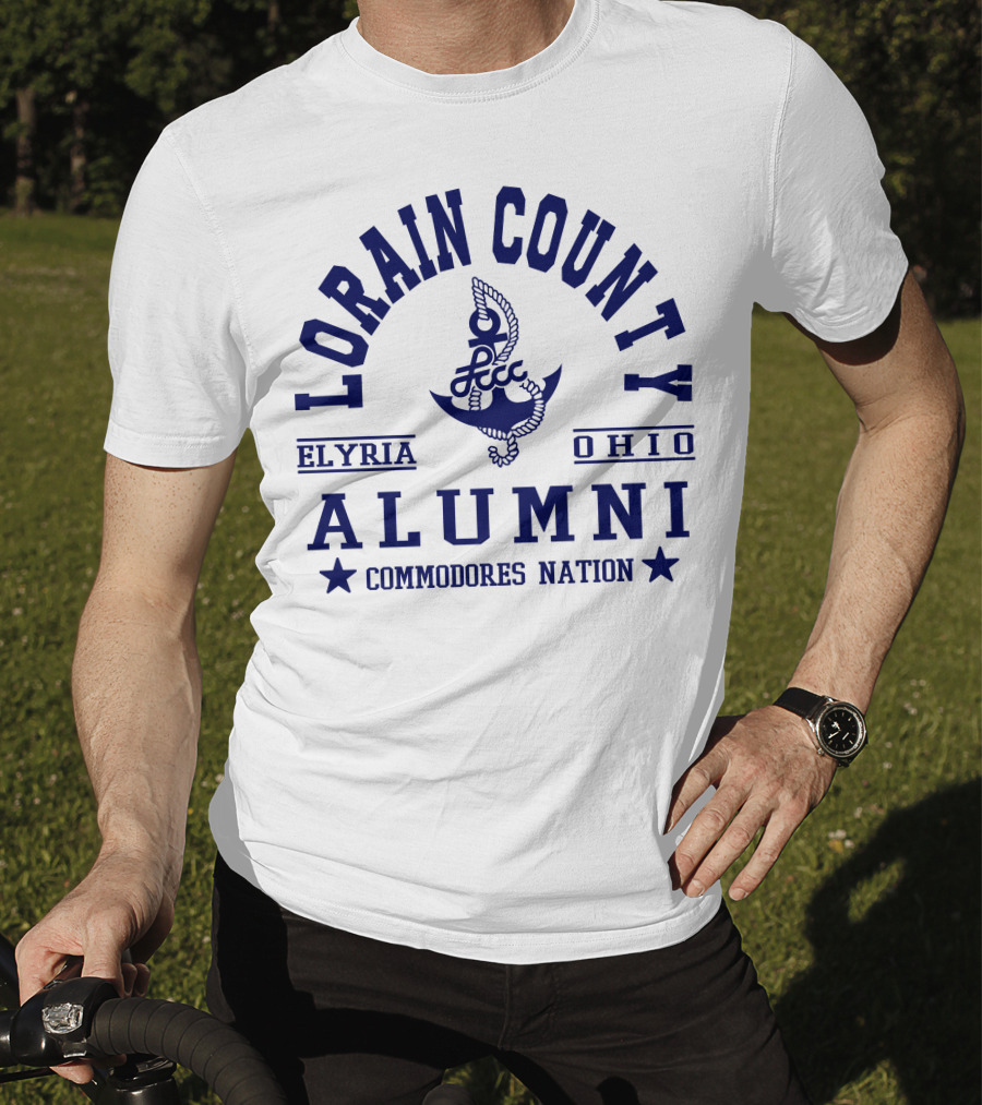 Lorain County Community College Alumni Elyria Ohio Commodores Nation T-Shirt