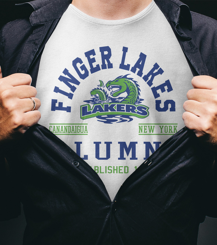 Finger Lakes Lakers Canandaigua New York Alumni Established 1965 T-Shirt